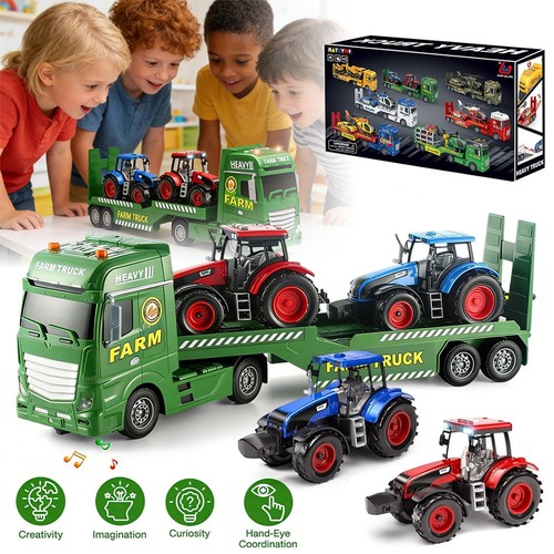 Large flatbed semi truck - large,