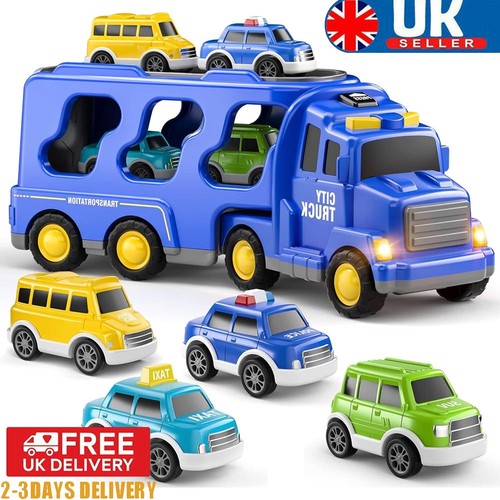 Transport truck cars - in,